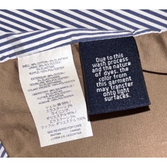 J Crew Womens Cotton Ruffle Trim Long Sleeve Open Front Jacket khaki Size 10 - Picture 5 of 9